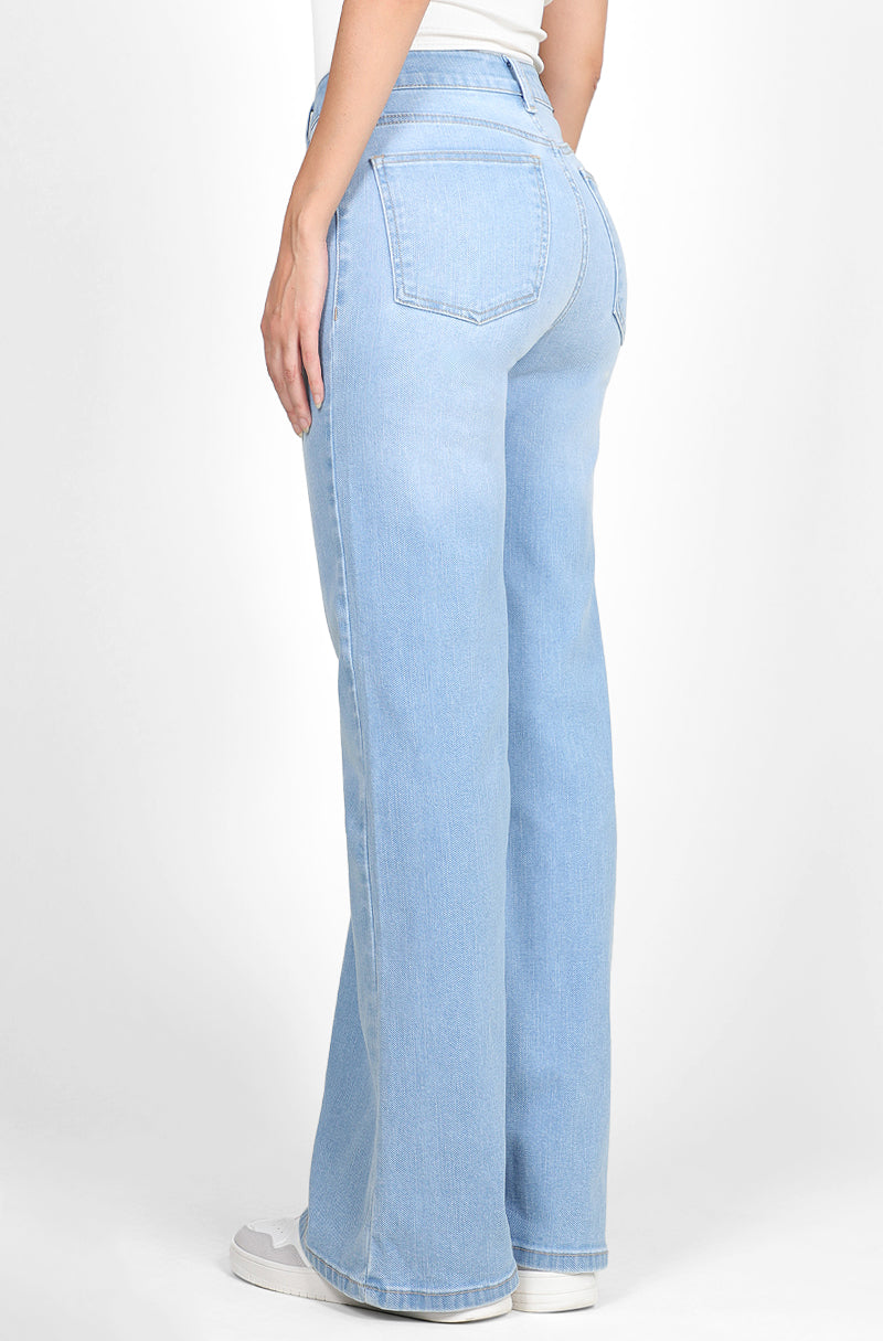 211 Jeans Wide Leg Cintura Alta