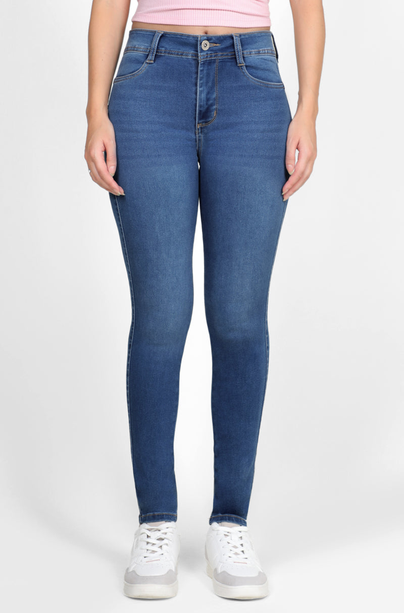 236 Jeans Skinny Push Up Corazón Cintura Alta