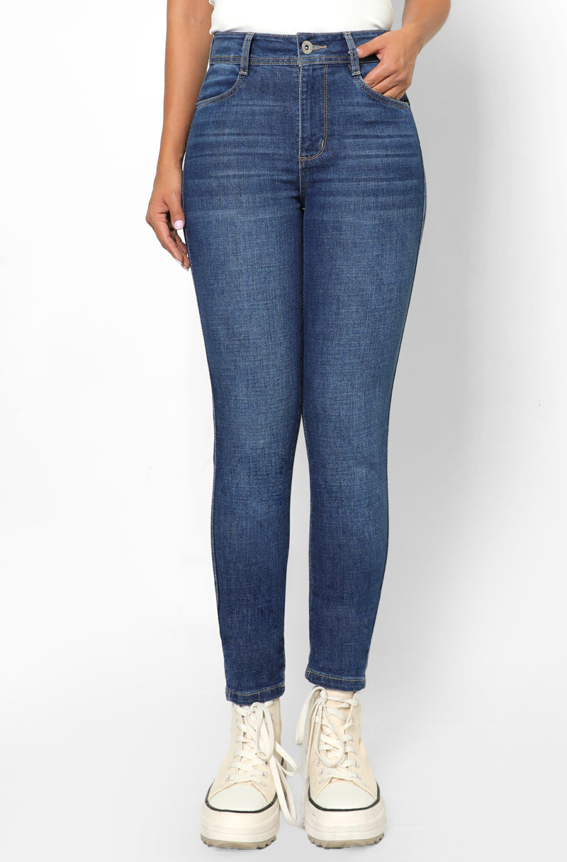 236 Jeans Skinny Push Up Corazón Cintura Alta