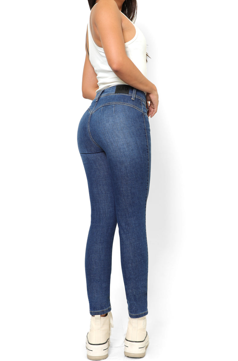236 Jeans Skinny Push Up Corazón Cintura Alta