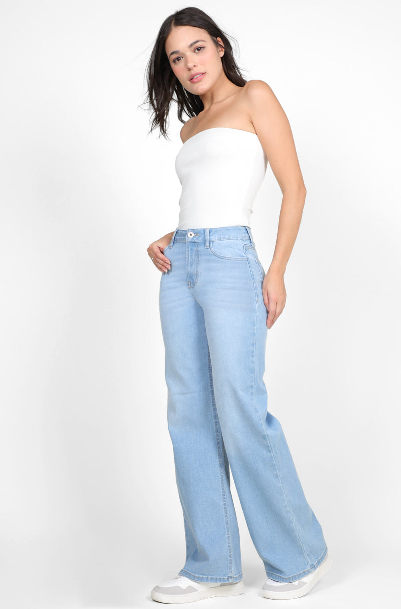 211 Jeans Wide Leg Cintura Alta